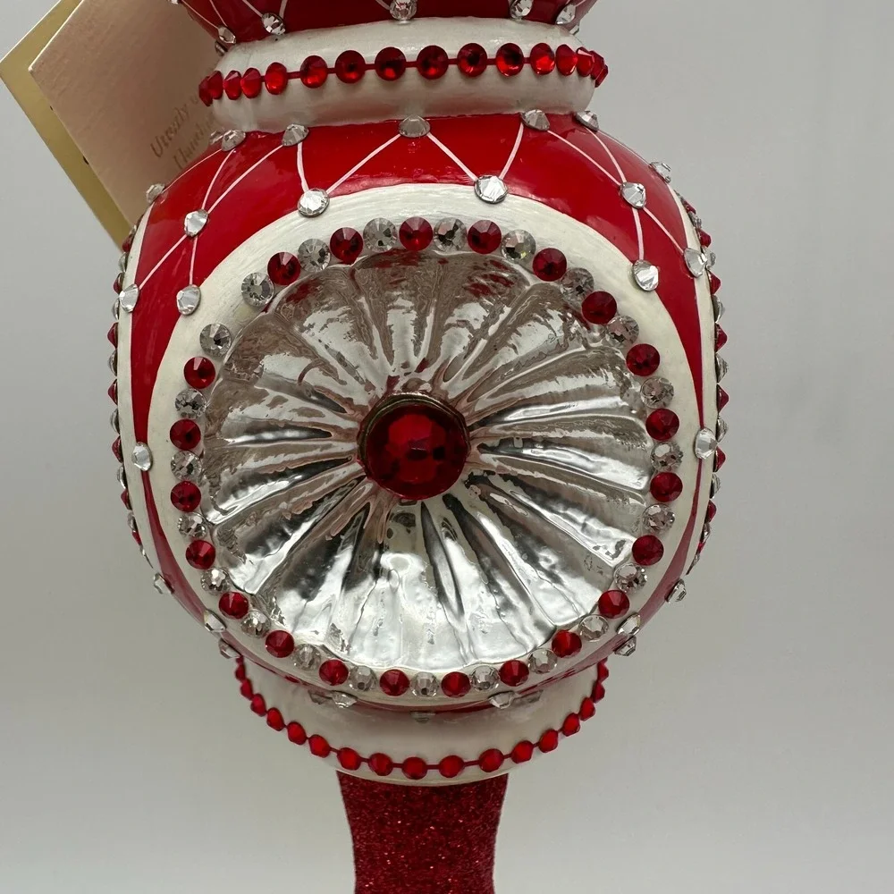 2012 PATRICIA BREEN MAJESTIC FINIAL RED CHRISTMAS‎ HOLIDAY 9.84